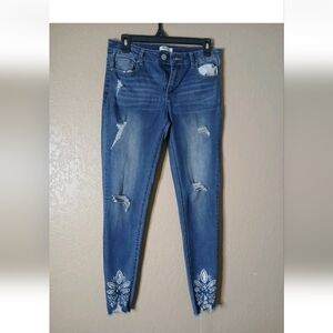Mudd Blue Distressed Skinny Jeans